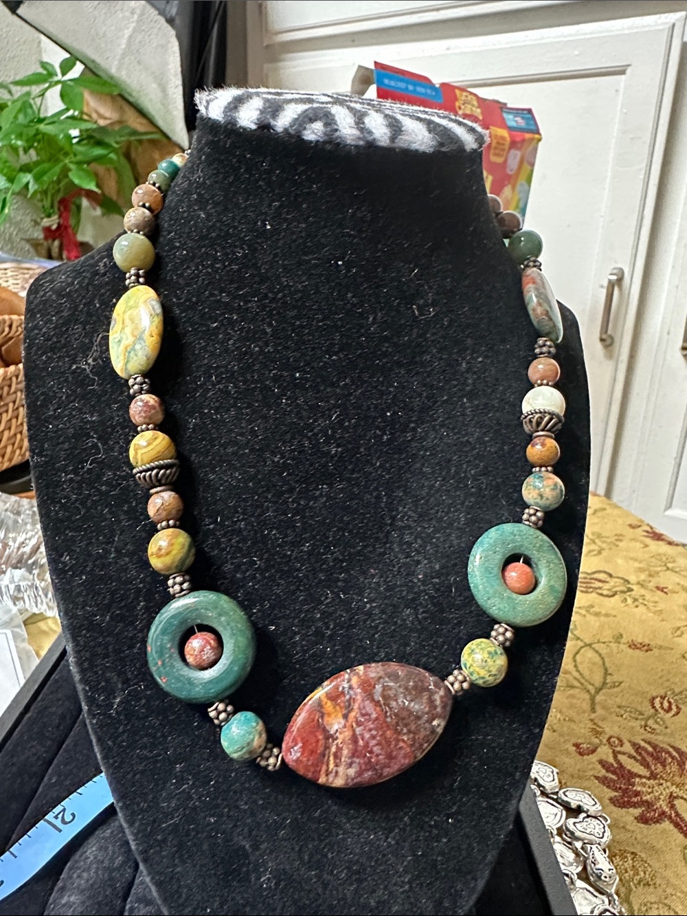 Handcrafted Multicolor Stone Bead Necklace - Elegant Women’s Jewelry